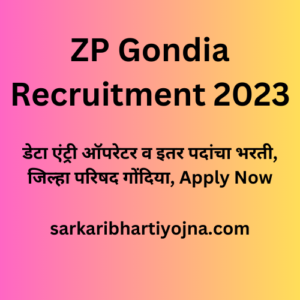 ZP Gondia Recruitment 2023, डेटा एंट्री ऑपरेटर व इतर पदांचा भरती, जिल्हा परिषद गोंदिया, Apply Now