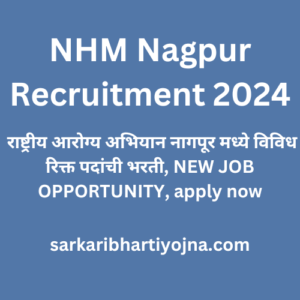 NHM Nagpur Recruitment 2024, राष्ट्रीय आरोग्य अभियान नागपूर मध्ये विविध रिक्त पदांची भरती, NEW JOB OPPORTUNITY, apply now
