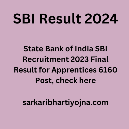 SBI Result 2024, State Bank of India SBI Recruitment 2023 Final Result